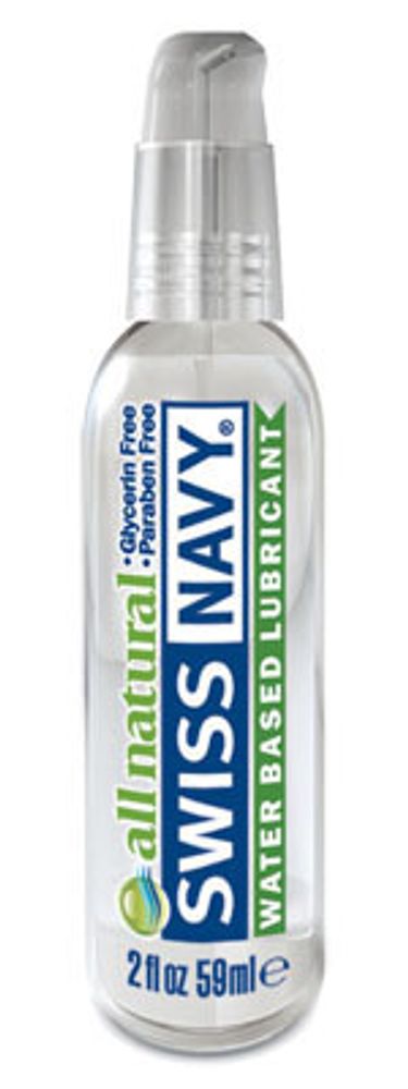 Гипоаллергенный лубрикант Swiss Navy All Natural Water Base Lubricant - 59 мл.