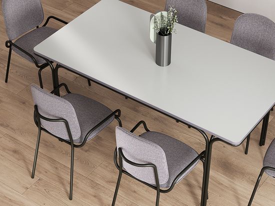 Стул ror, double frame, рогожка, черный /серый