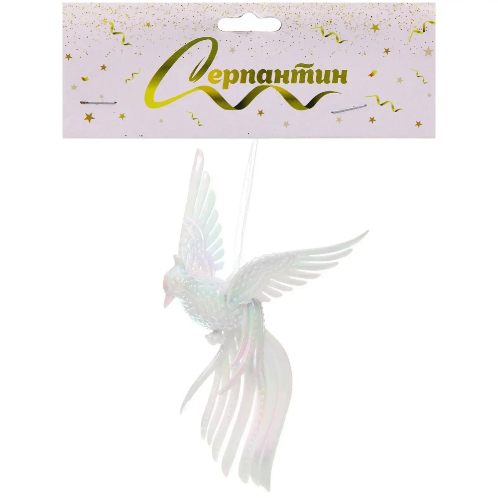 Подвеска «Жар-Птица» 15*9,5 см, Жемчужный
