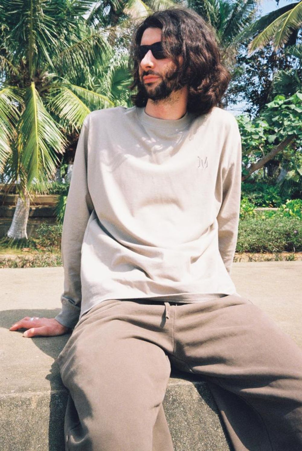 Лонгслив Magamaev heavy sand/wash песочный