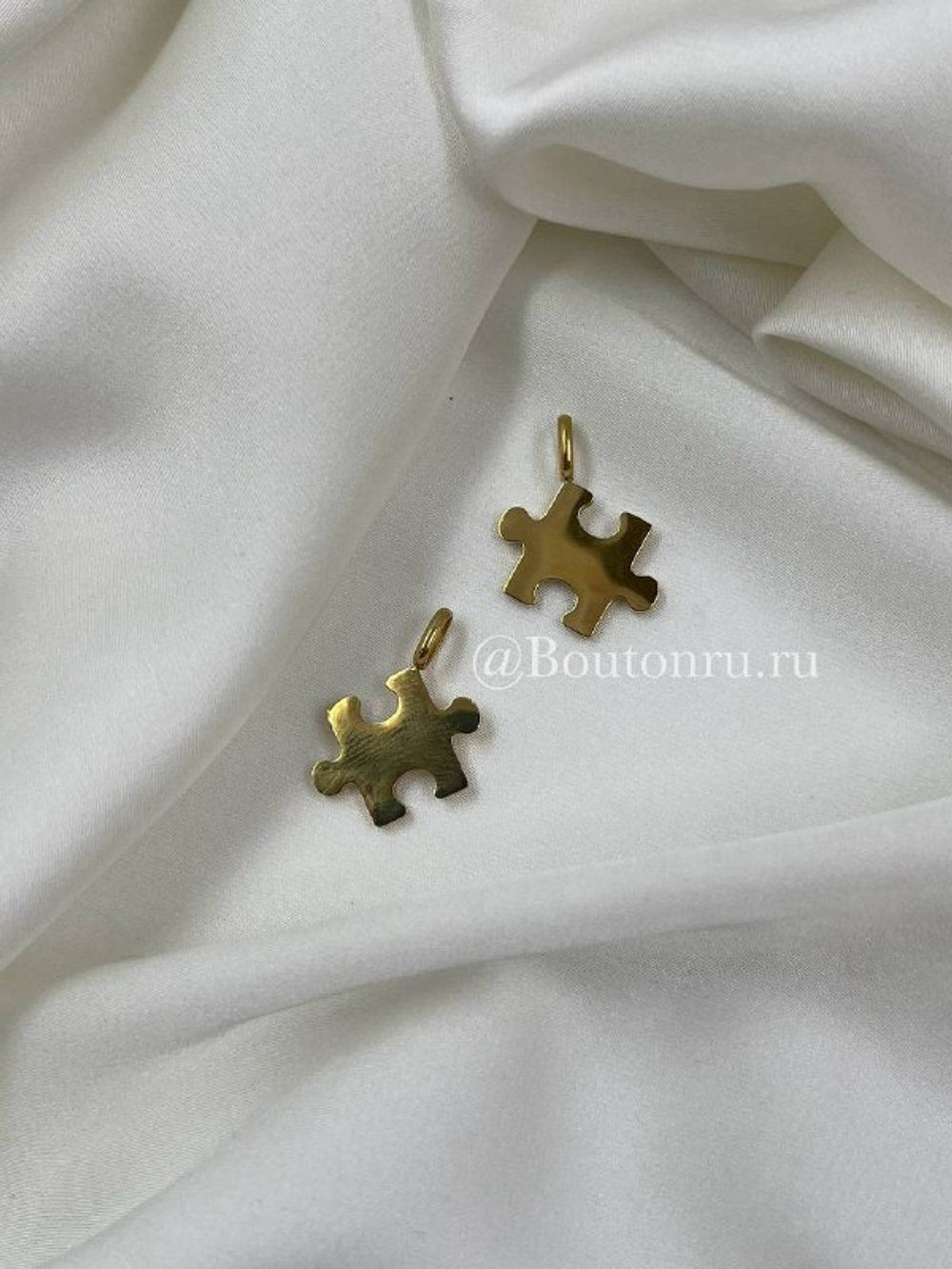 Подвеска "Пазл" золотистая
