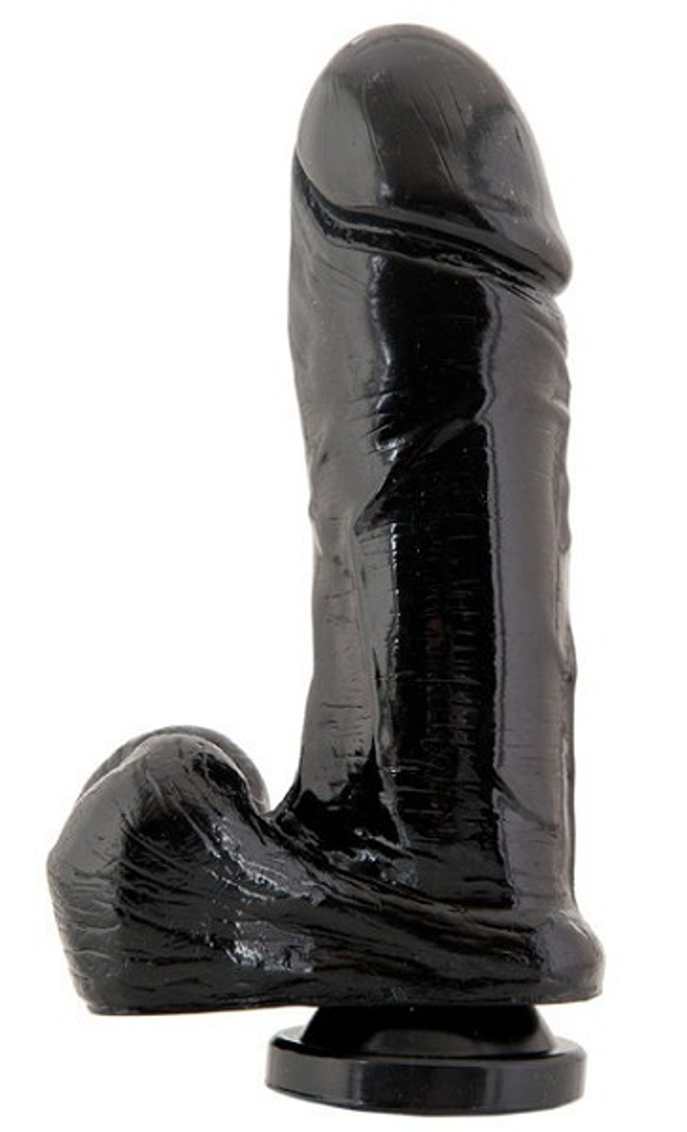 Чёрный фаллоимитатор на присоске, 20,3 см