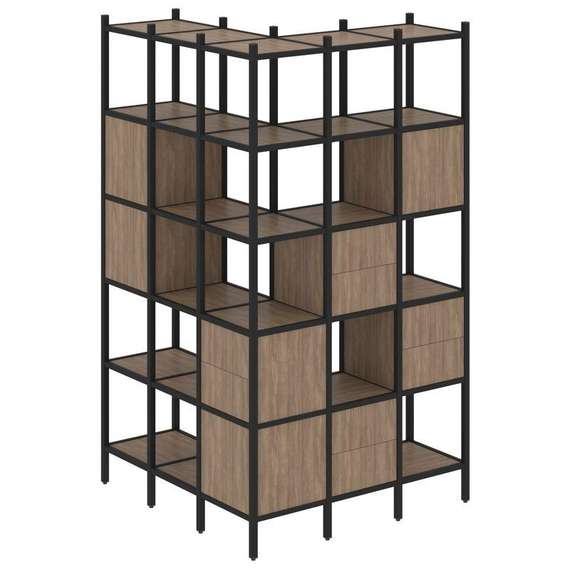 Лофт Угловой внешний стеллаж наборный VR.L-53  1278*1278*2280