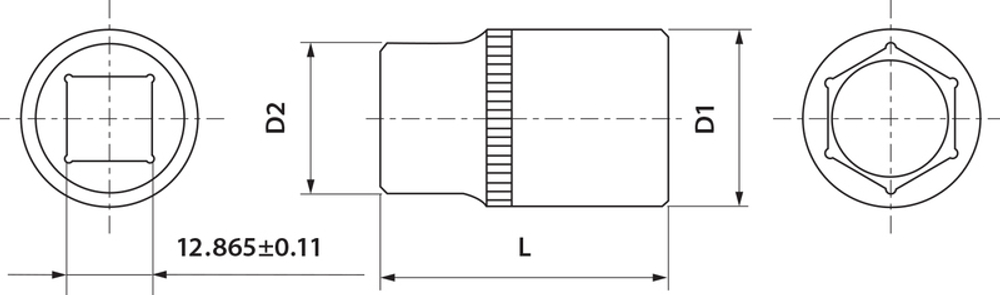 FS01210 Головка торцевая 1/2"DR, 10 мм