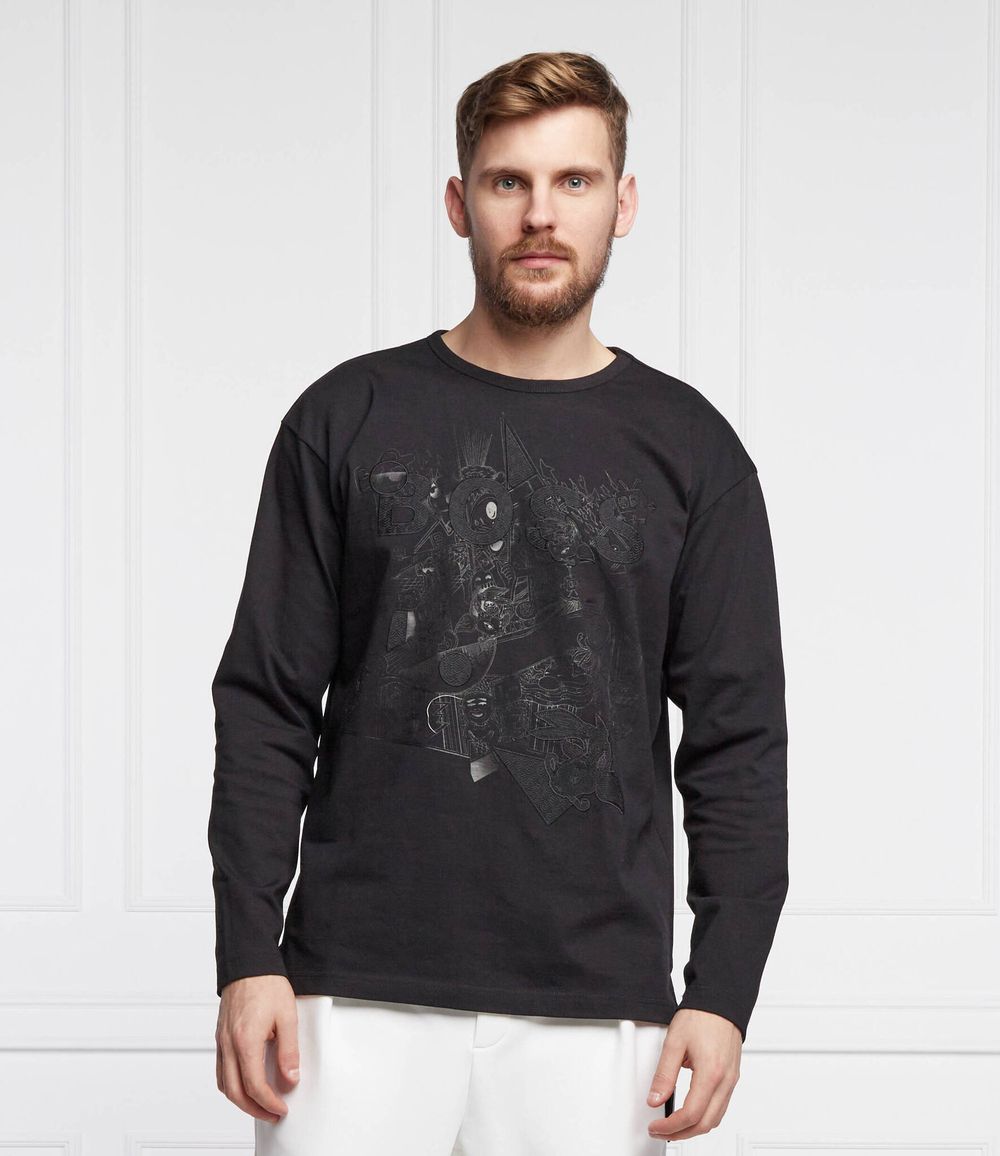 тощие tovel lotus BOSS GREEN - черный(50462903)