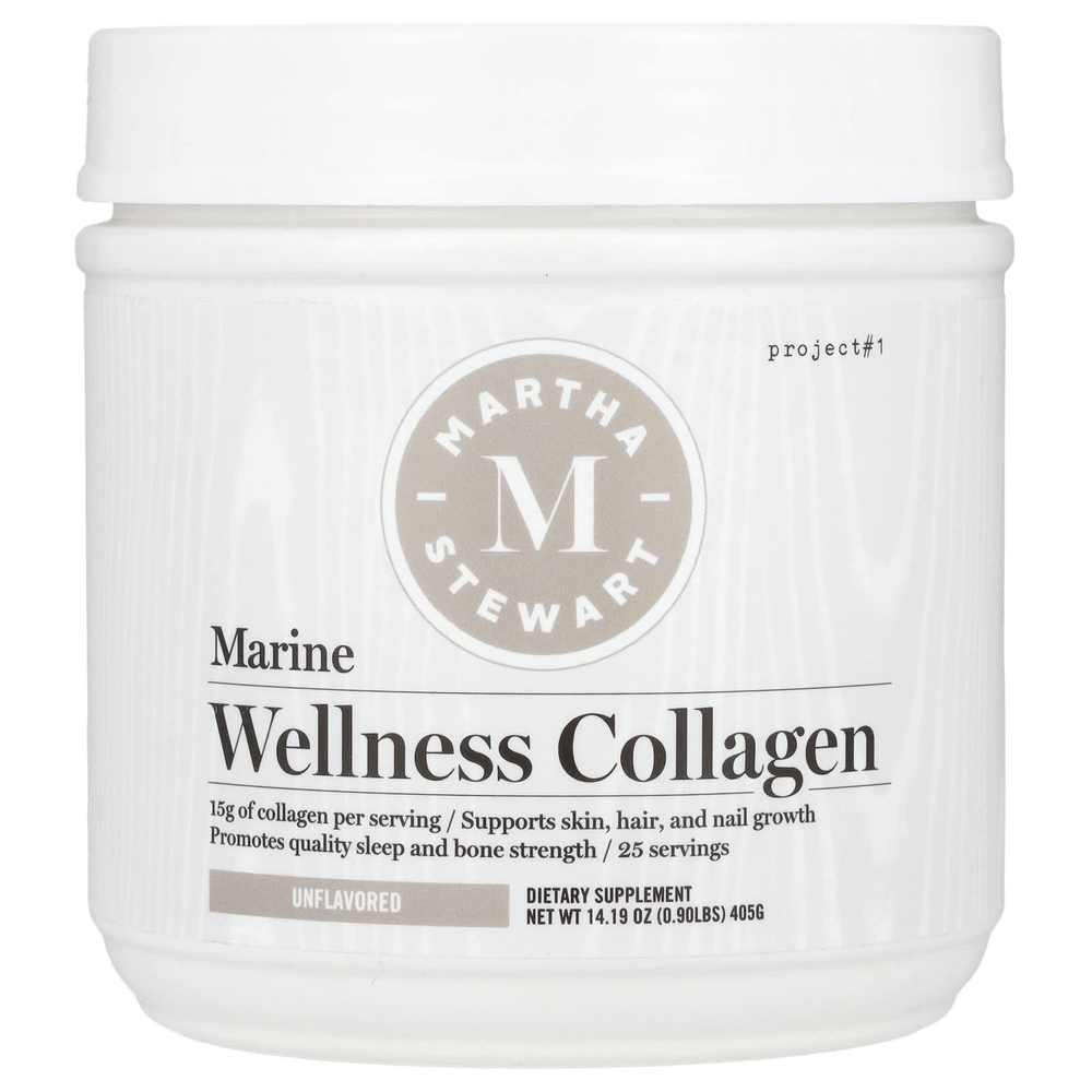 Martha Stewart Wellness, морской коллаген, без добавок, 405 г (14,19 унции)