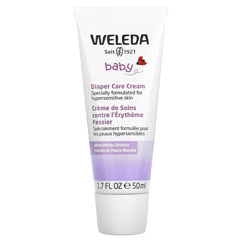 Weleda, Baby, крем для ухода за подгузниками, экстракты белой мальвы, 50 мл (1,7 жидк. унц.)