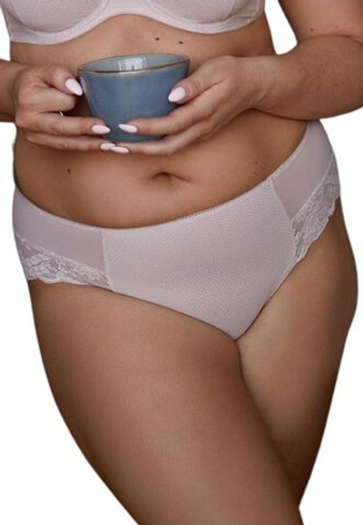 Трусики-бразилиана Estera из фактурной эластичной сетки (Размер: XL) (Цвет: кофейный)