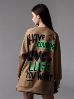 Свитшот с принтом оверсайз