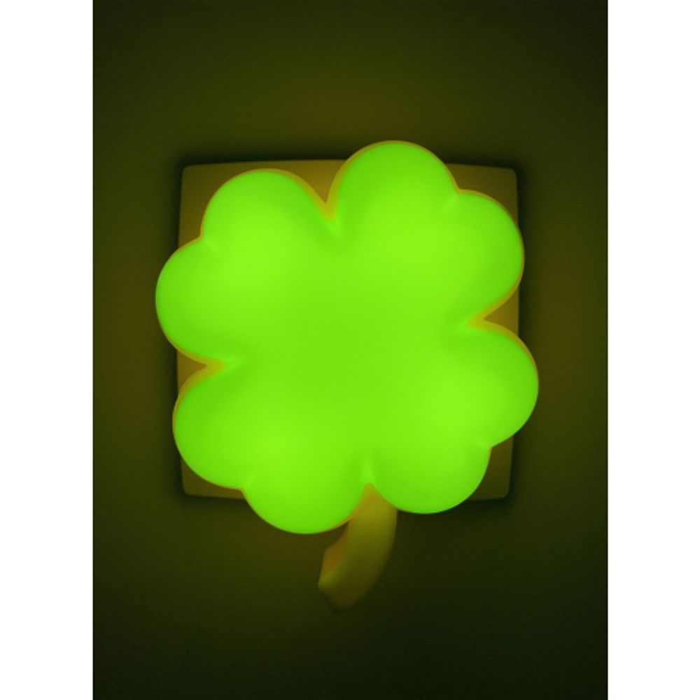 Ночник - светильник светодиодный ЭРА NN-606-LS-GR в розетку с датчиком освещенности зелёный