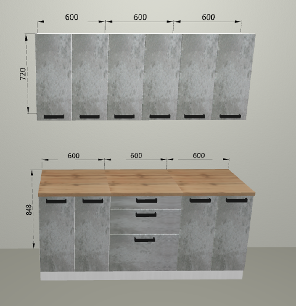 Модульная кухня "Фиджи" Доломит