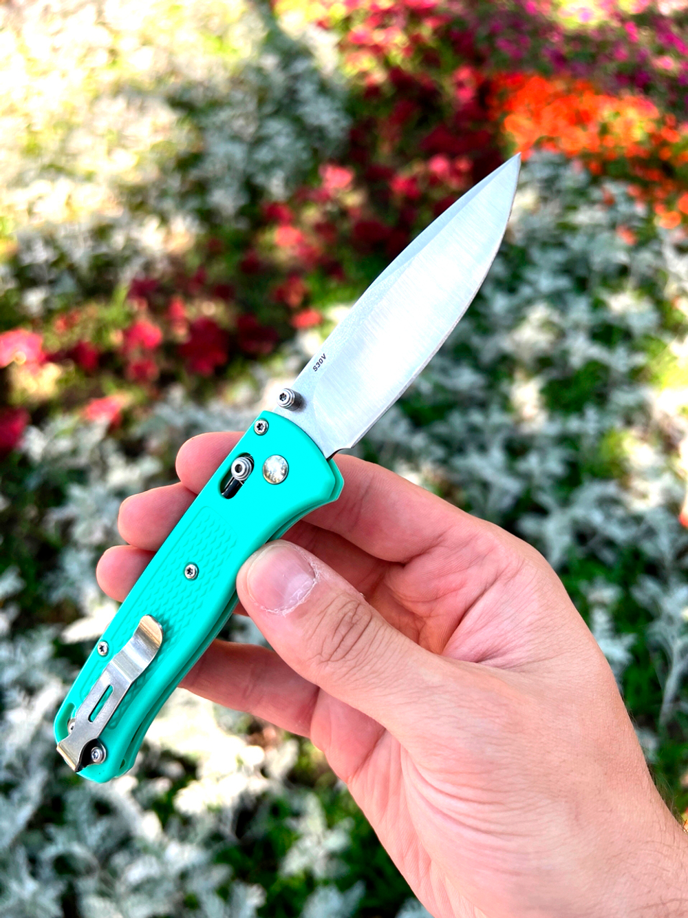 Нож Benchmade 535 Bugout CIVIL MINT (редкий цвет) А+++ - минт рукоять, клинок сатин, фурнитура сатин