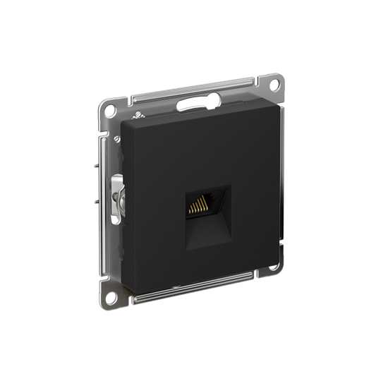 Розетка компьютерная AtlasDesign RJ45 кат.6A механизм карбон SE ATN001086