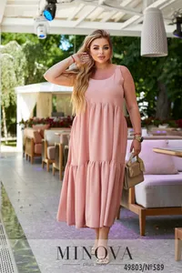 Платье 589-пудра Minova