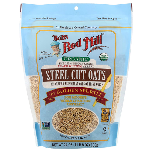 Bob's Red Mill, органический необработанный овес, цельное зерно, 680 г (24 унции)