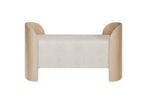 Банкетка Lagom 2 120 см (молочный, натуральный дуб)