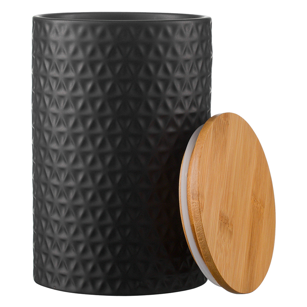 Банка для хранения керамическая farah, 1,5 л, черная