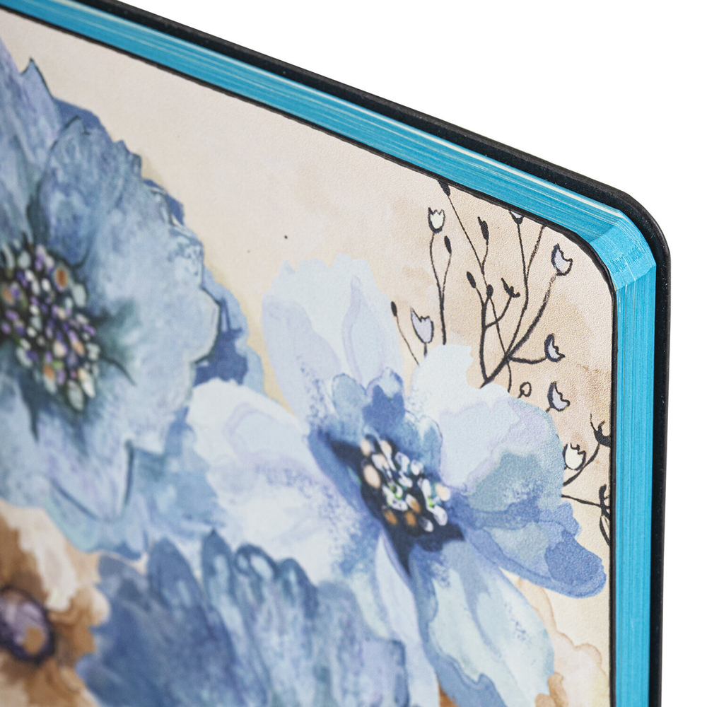 Блокнот А5 (143x210 мм) BRAUBERG VISTA "Delicate flowers" под кожу гибкий 80 л. (2 штуки в упаковке)