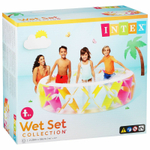 Бассейн надувной Intex 56494 Summer Joy 229х56 см / Круглый трехсекционный бассейн Летняя Радость Интекс для дачи и отдыха