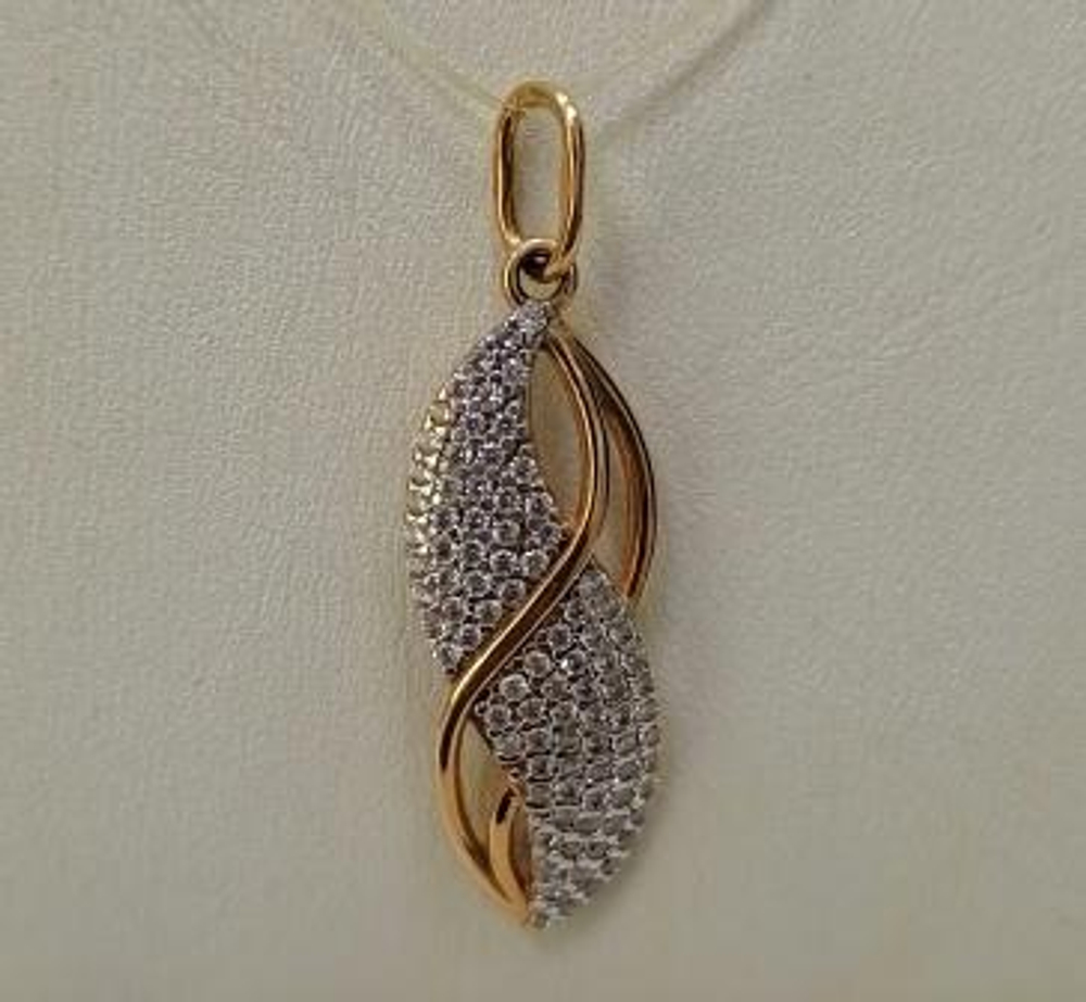 Подвеска из золота с фианитами