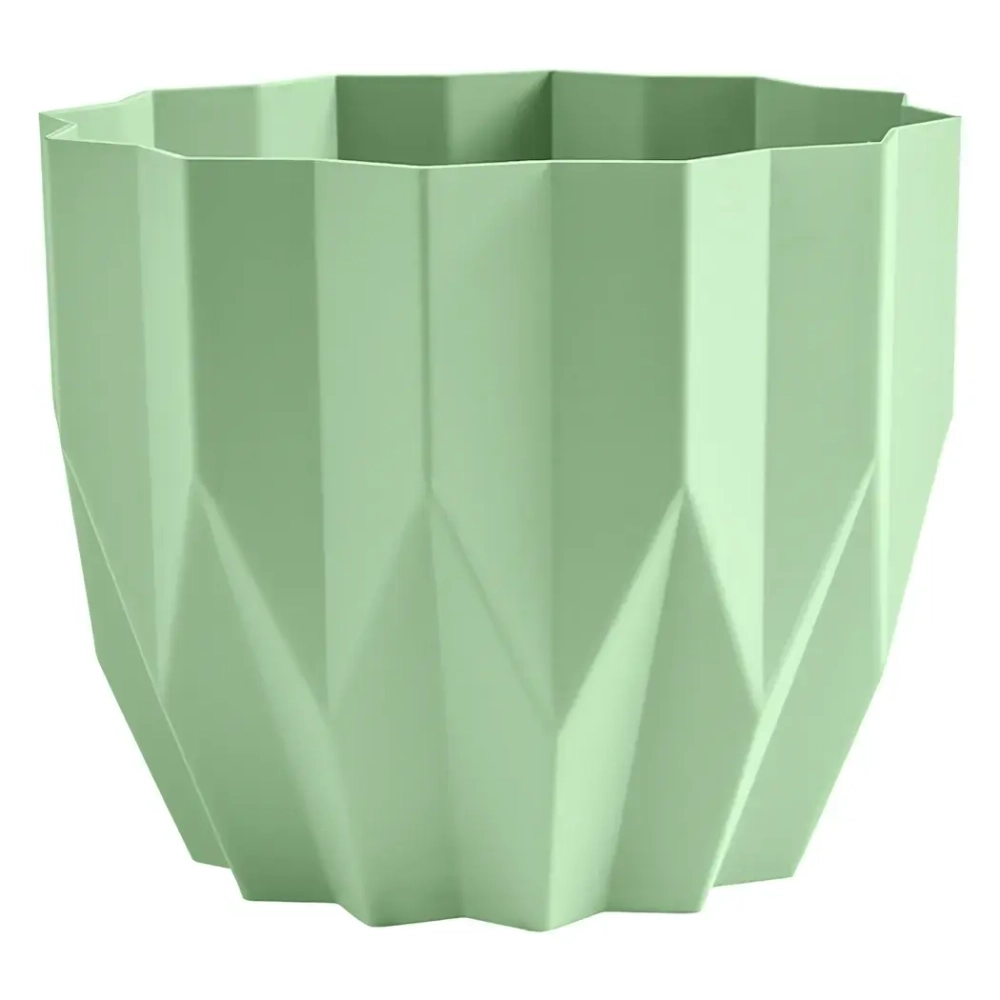 Кашпо для цветов пластиковое 0,8л d-13см «Геометрия» Мята