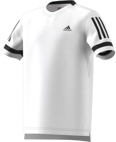 Футболка для мальчика теннисная Adidas Club 3 Stripes Tee - white/black