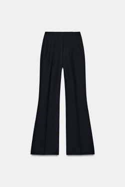 ZARA БРЮКИ С ВЫСОКОЙ ПОСАДКОЙ, ЧЕРНЫЙ