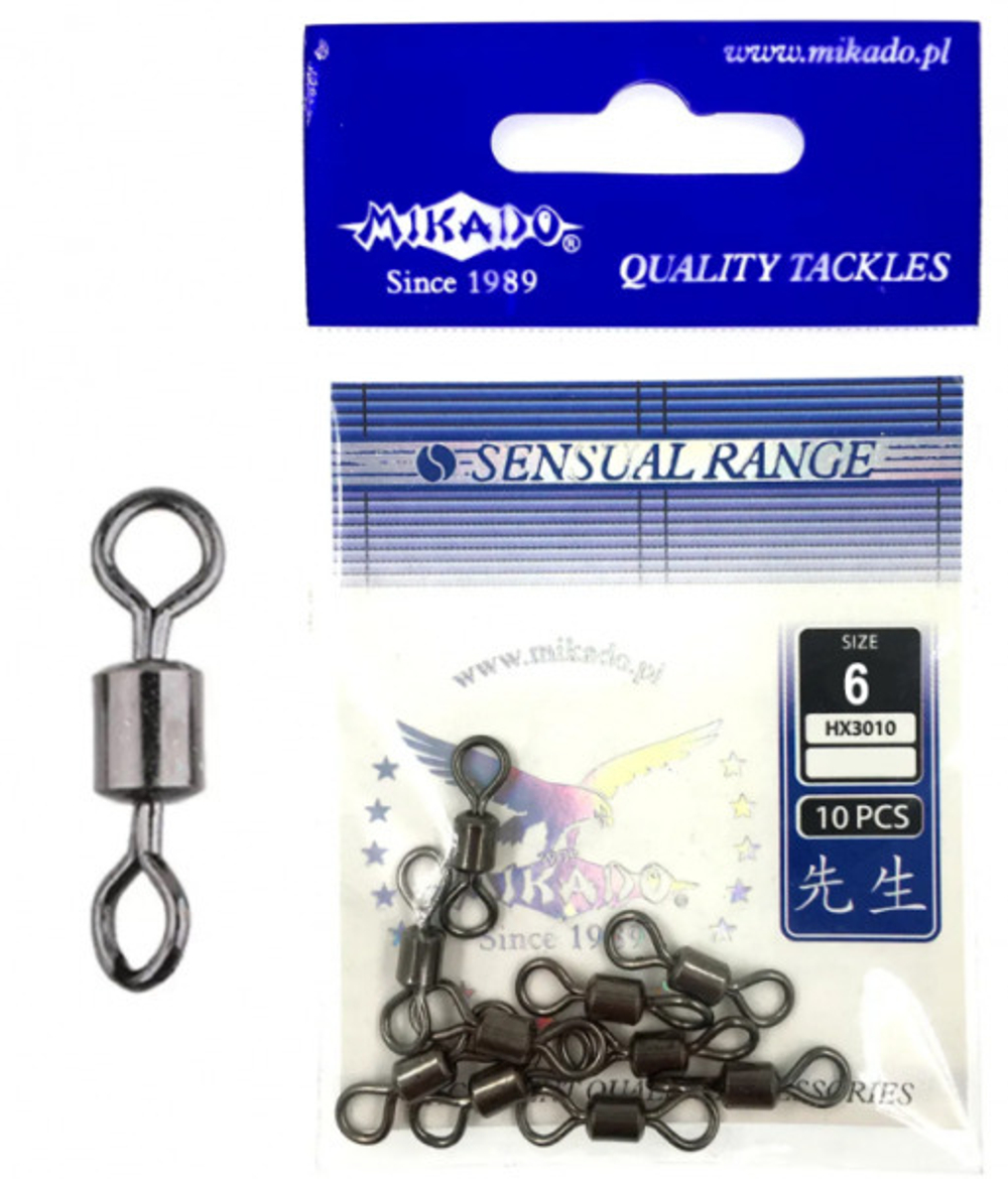 Вертлюг рыболовный  Mikado 3010 роликовый BN