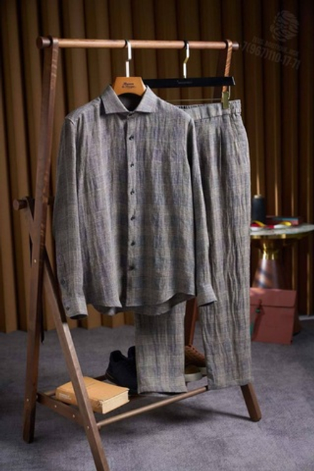 Льняной костюм Ermenegildo Zegna