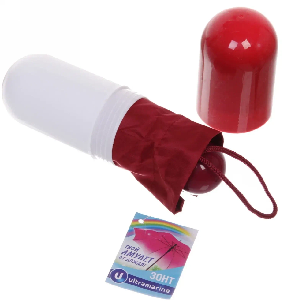 Зонт женский механический в пласт. тубе «Ультрамарин», микс 4 цвета, 8 спиц, d-90см, длина в слож. виде 19см