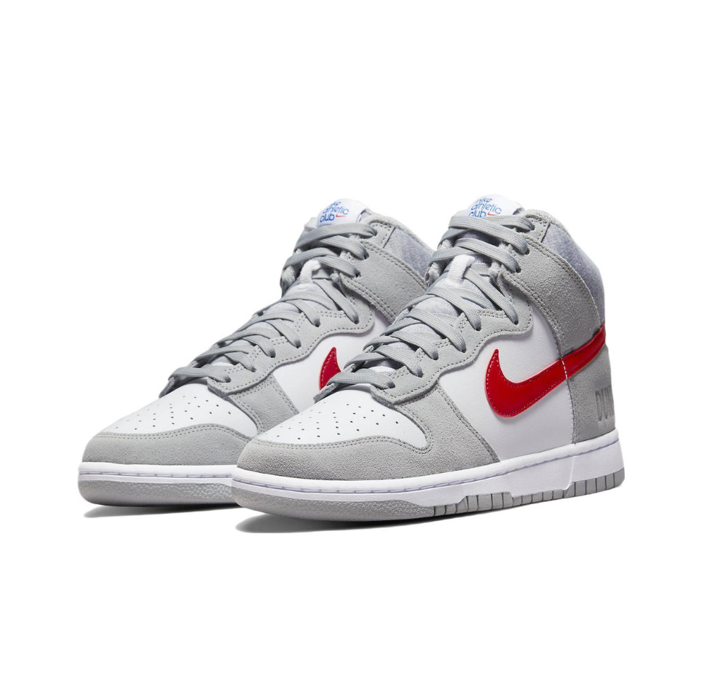 Кроссовки Nike Dunk High SE 'Athletic Club - Light Smoke Grey Gym Red' DJ6152-001