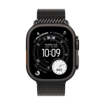 Apple Watch Ultra 3 (2025), 49 мм корпус из титана цвета «Black», ремешок Titanium Milanese Loop размера S цвета «Black»
