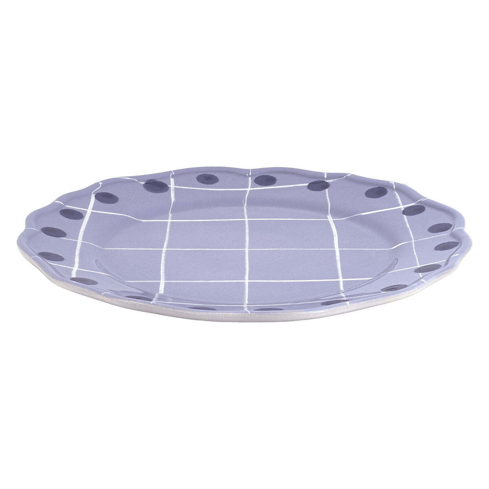 Тарелка обеденная Bitossi Home Lavander Blue Dots (27 см)
