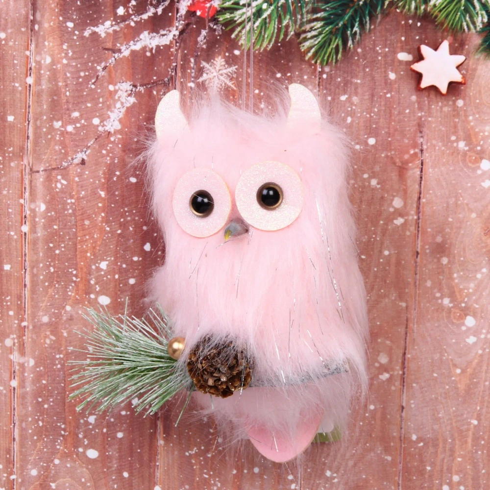 Подвеска «Мудрая совушка» 18*10 см, розовый