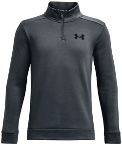 Детская теннисная толстовка Under Armour Boys' Armour Fleece 1/4 Zip - gray/black