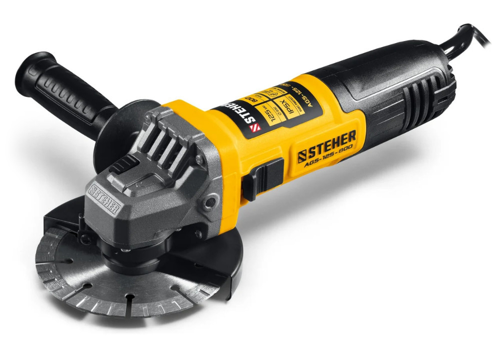 Шлифмашина угловая STEHER 125мм 800Вт компакт  Х