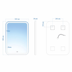 Зеркало MIXLINE "Мальта-2" 550*800 (ШВ) сенсорный выключатель, светодиодная подсветка + подогрев