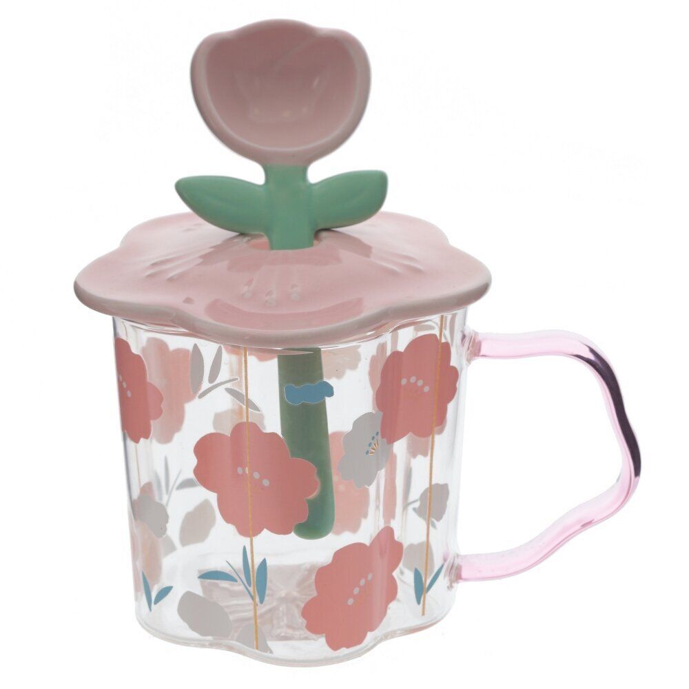 GAEM Кружка с крышкой и ложкой, 450 мл, L14 W11 H10,5 см