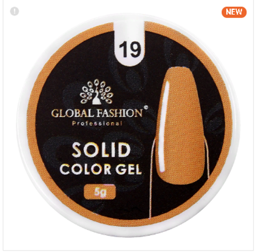 ГЕЛЬ-КРАСКА ПОВЫШЕННОЙ ПЛОТНОСТИ, SOLID COLOR GEL 5 ГР, 19