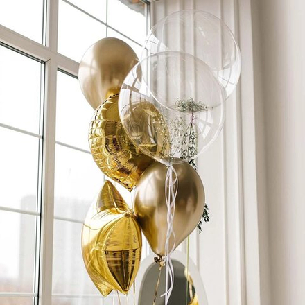 Воздушные шары с цветами