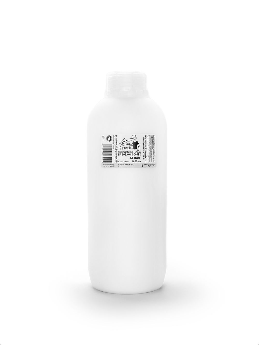 Краска укрывистая Exmix Белый 1 литр