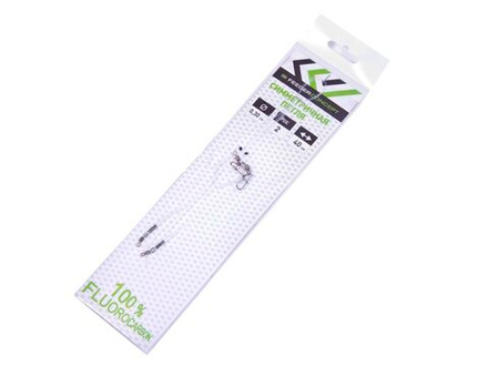 Оснастка фидерная флюорокарбон FC СИММЕТРИЧНАЯ ПЕТЛЯ 40см 2шт.