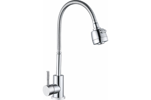 Смеситель АНТЕЙ Парма для кухни, гибкий излив, хром, SUS 587125