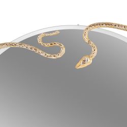 Зеркало настенное Змея Серпентис Айвори Мраморное золото