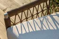 "Венеция" лаунж-зона из искусственного ротанга, цвет соломенный