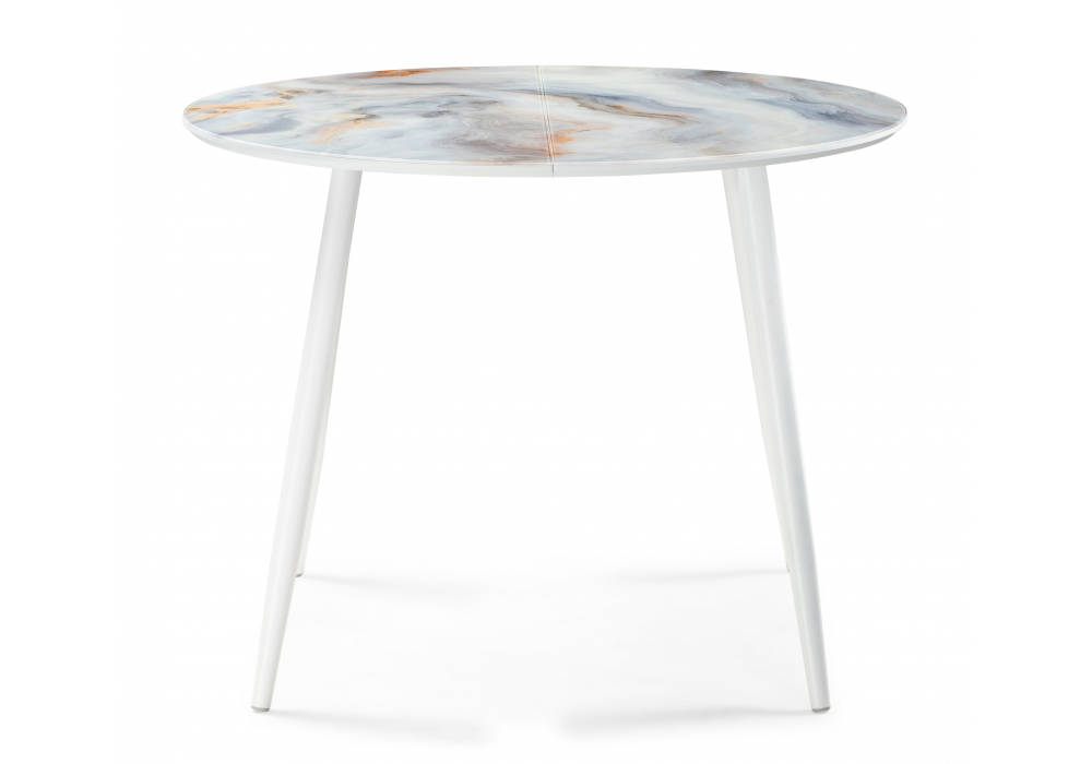 Стол стеклянный Woodville Кловис кианит, белый