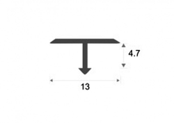 Алюминиевый профиль ПТ-13/5 2700 мм