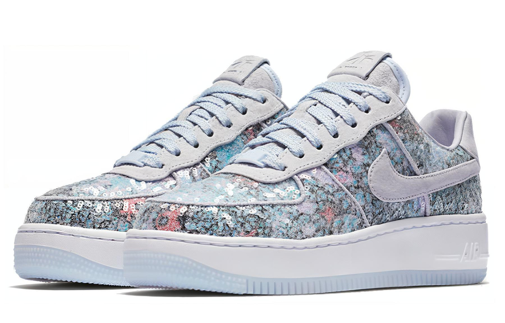 Кроссовки Nike Air Force 1 Upstep Glass Slipper (W) (Женская размерная сетка)