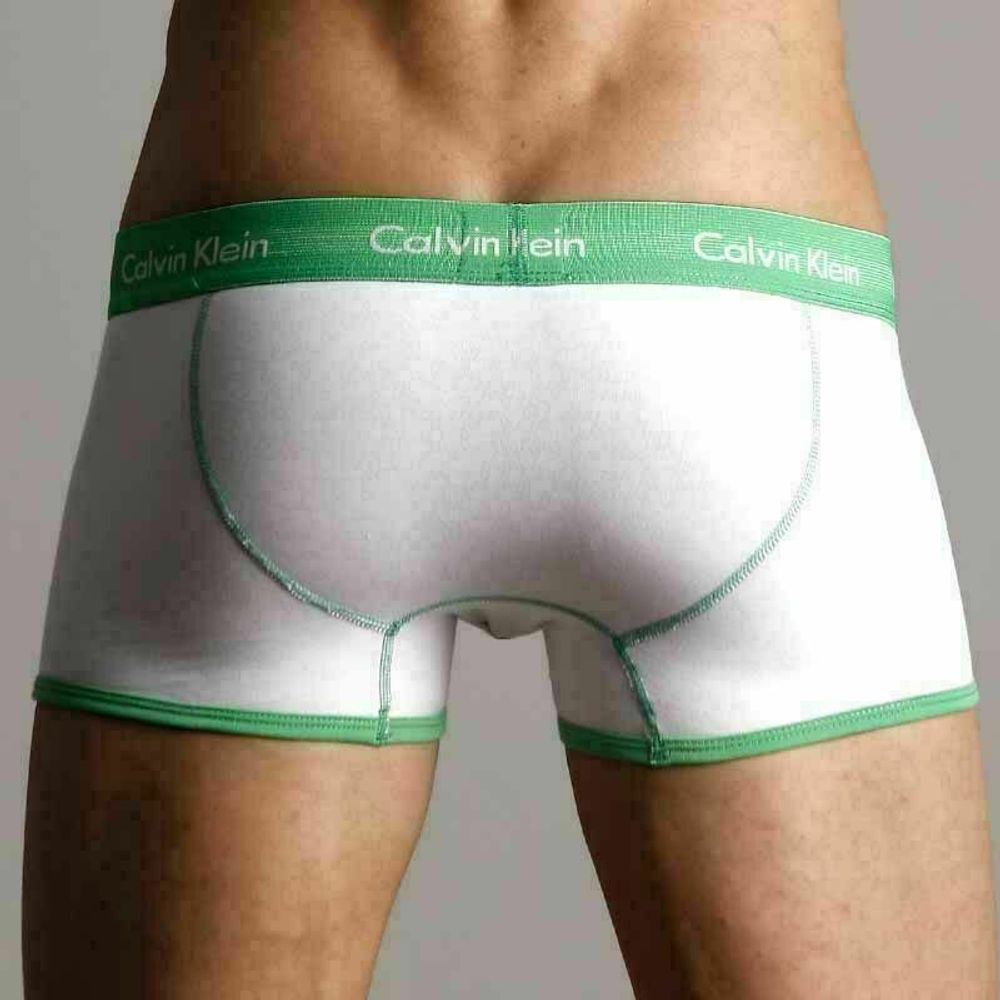 Мужские трусы хипсы Calvin Klein 365 White Green