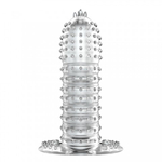 Насадка для пениса с мягкими усиками, прозрачная